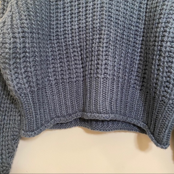H&M Knit Sweater Teal Blue Turtleneck - Picture 7 of 14